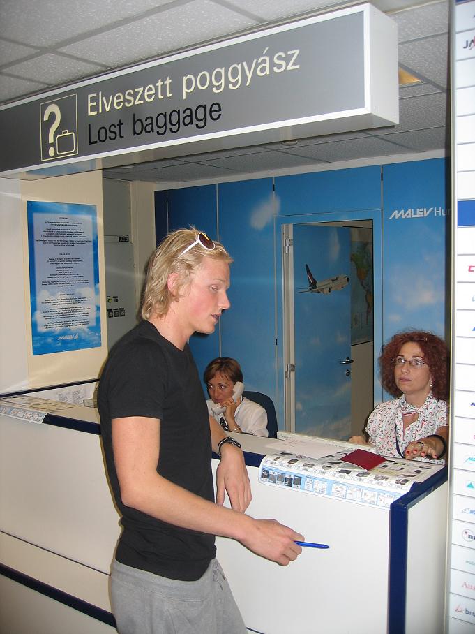 Scary sleit litt med baggagen ved Terminal 2.